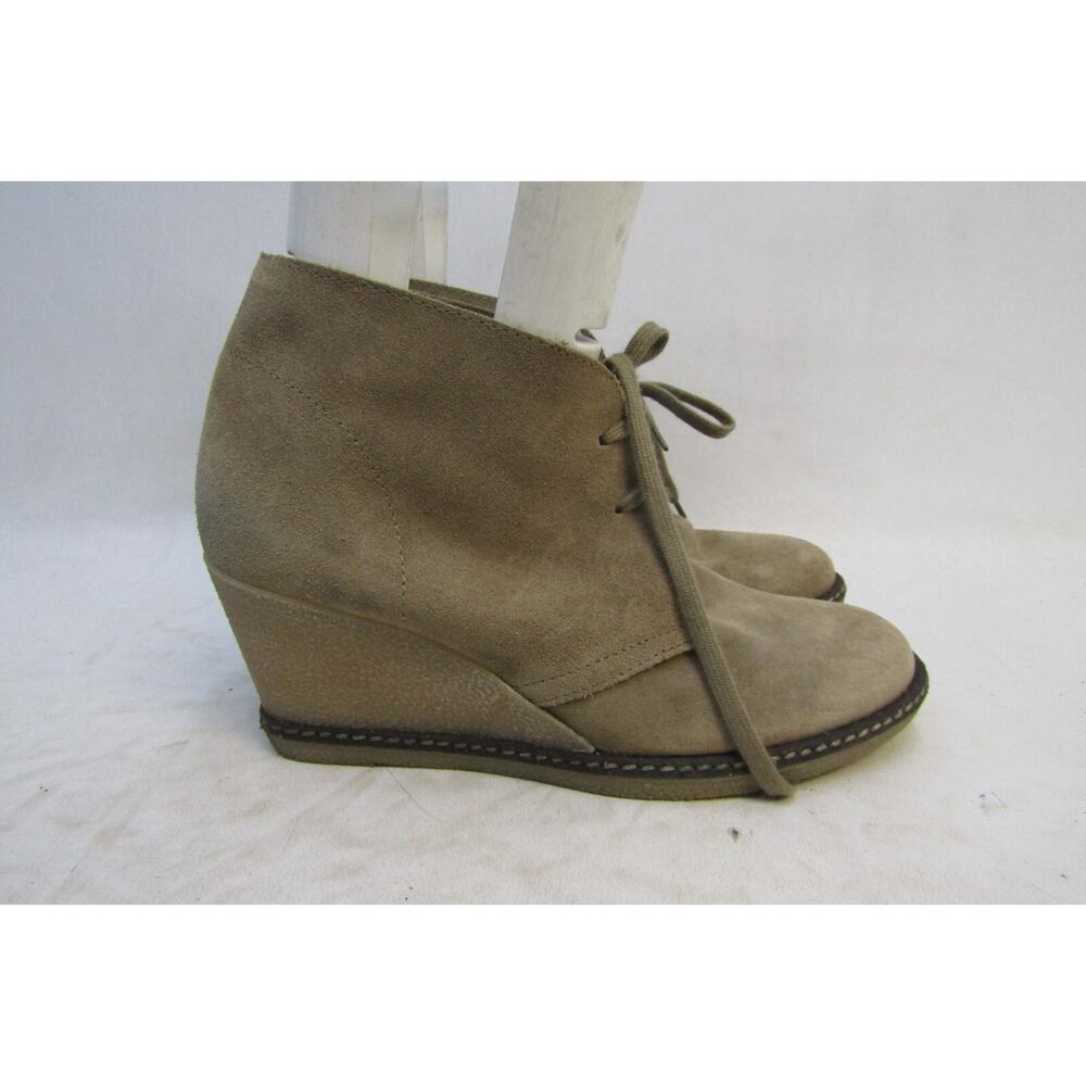 J Crew Womens Size 8 M Brown Suede Wedge Fashion Ankle Boots Bootie - Picture 3 of 11